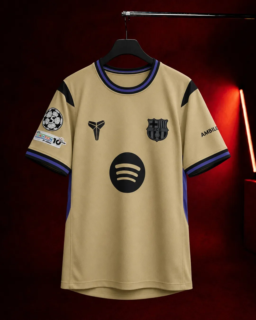 FC Barcelona dres – bež/zlatni model naprijed