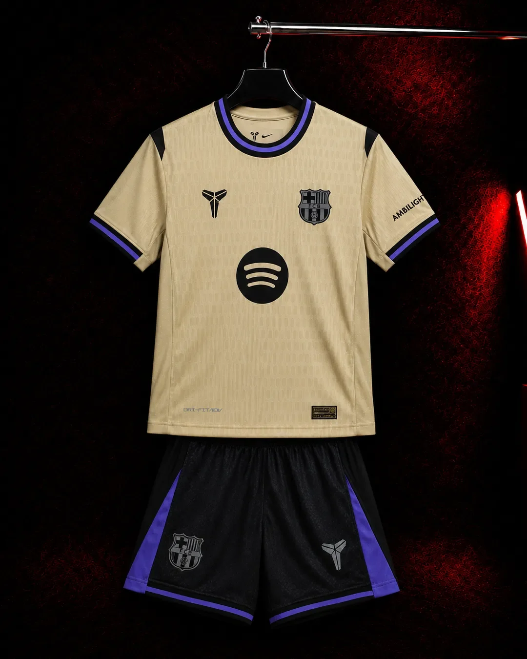 Dječji FC Barcelona komplet zlatno-crni model